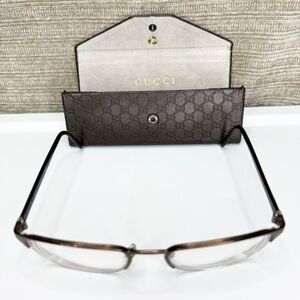 GUCCI Eyeglasses Frames GG 2233 CUX Brown Havana Rectangle 53-19-140 With Case